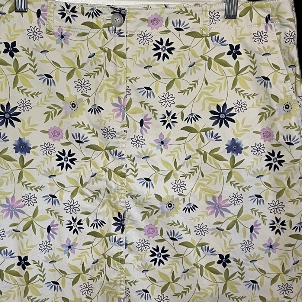 J.Jill Live In Chino Women’s cotton floral Pencil Skirt - Picture 7 of 10